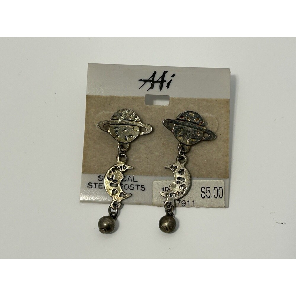 AAI Jewelry Saturn And Moon BOHO Earrings NWT
